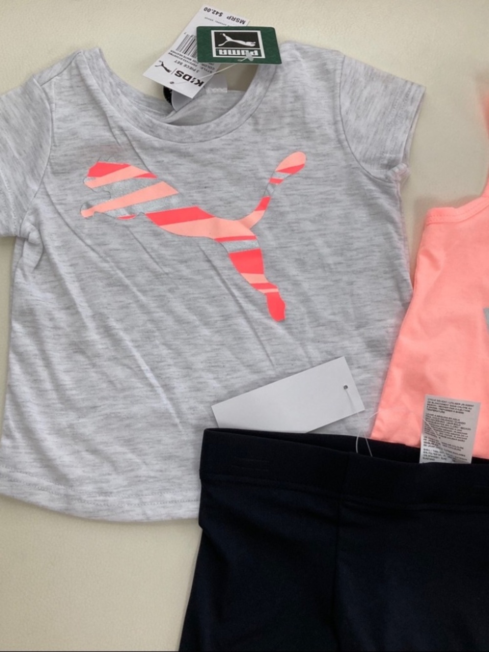 Puma girl neon cute 3pc leggings set 2252 - Picture 5 of 5